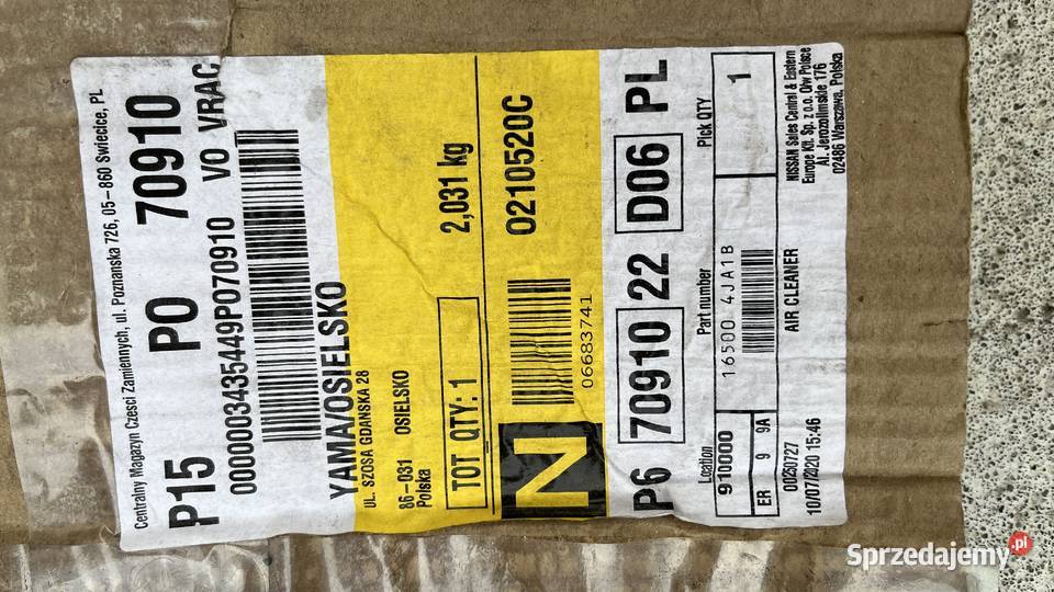 Obudowa filtra powietrza Nissan Navara D23 4JA1A Nur