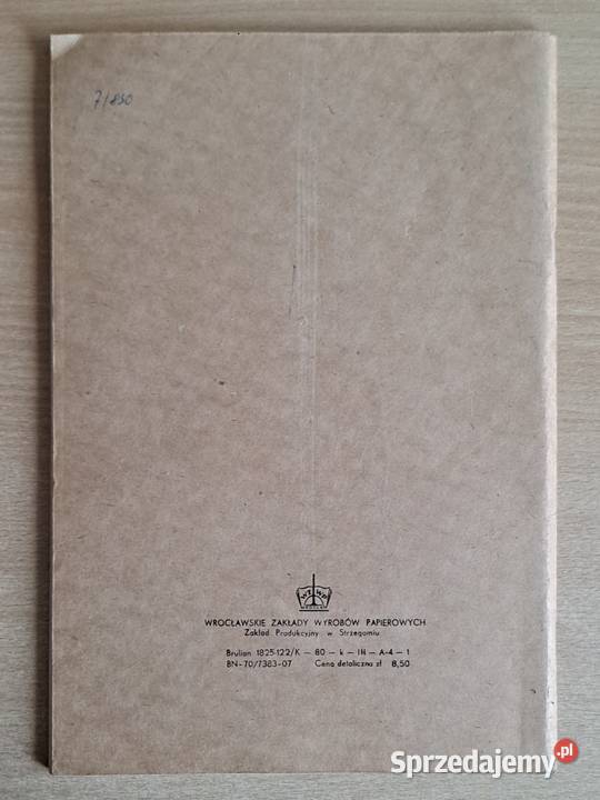 Brulion zeszyt A4 w kratkę PRL Antykwariat Cieszyn