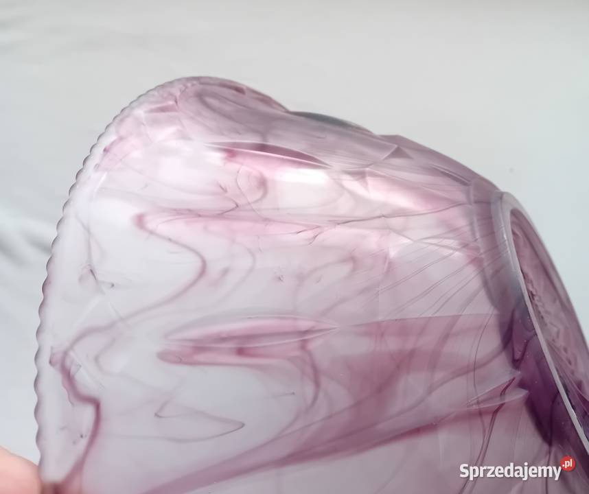 Miska art deco szkło prasowane Cloud Glass I Koźminek
