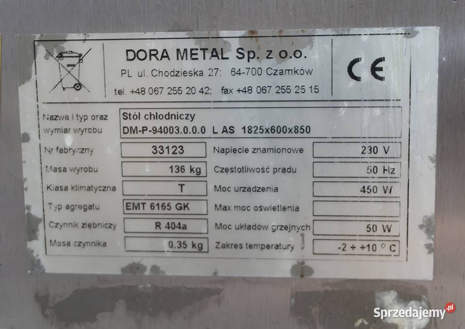 Stół chłodniczy 74261 Warszawa