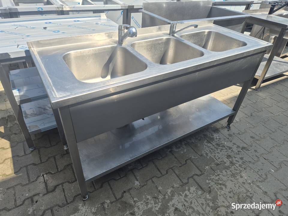 Zlew Gastronomiczny 3 Komorowy Z Półką 1606085 B Ostrów Wielkopolski sprzedam