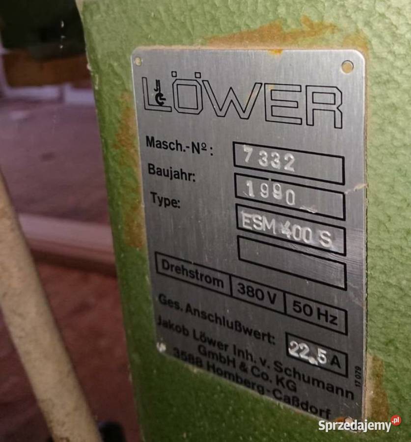 Szlifierka szerokotaśmowa LOEWER ESM 400E kujawsko-pomorskie Bydgoszcz