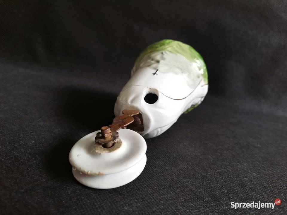 Stary porcelanowy przedwojenny ciężarek do lampy Katowice