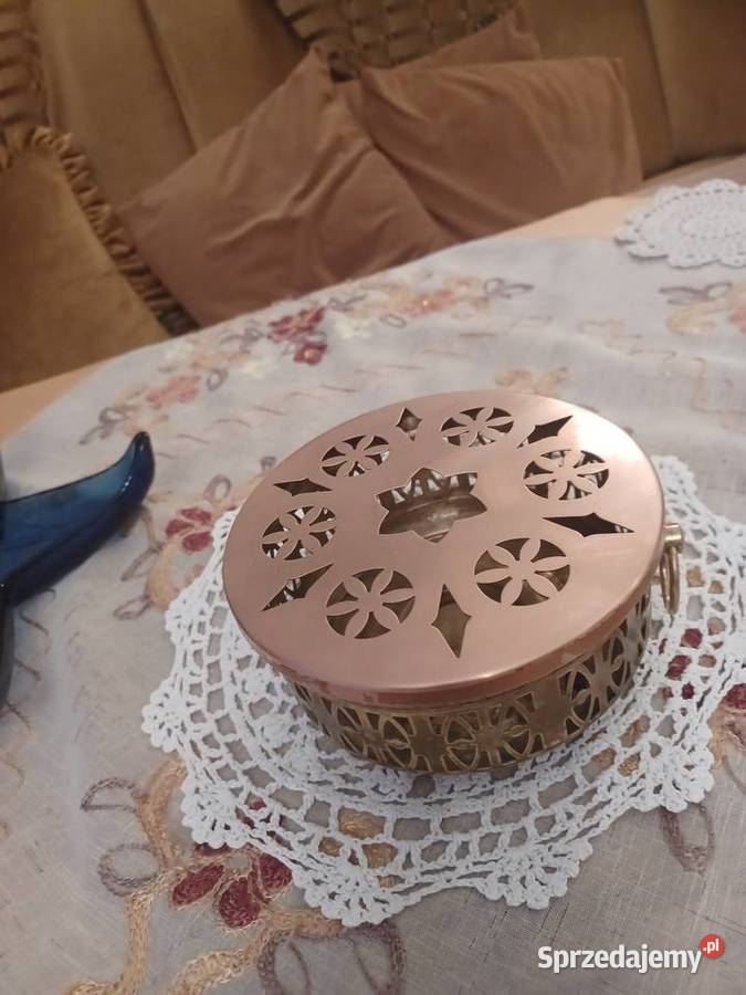 Ładny podgrzewacz Miedź mosiądz Antyki, Sztuka, Kolekcje Poznań