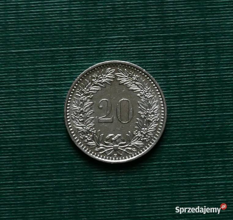 SZWAJCARIA 20 rappenów 1993r Numizmatyka śląskie Gliwice sprzedam