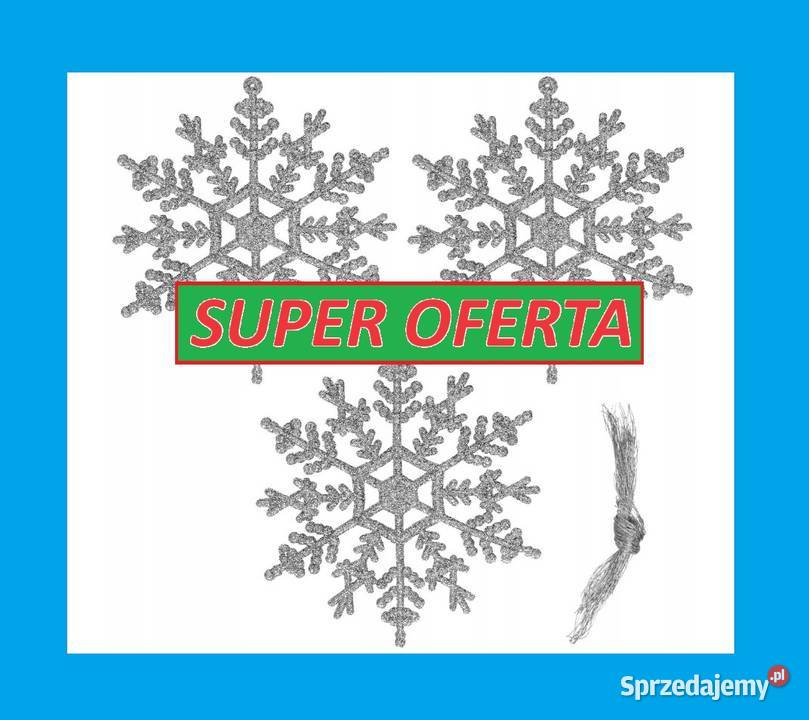 SREBRNE ŚNIEŻYNKI ZAWIESZKI NA CHOINKĘ 3 Wrocław