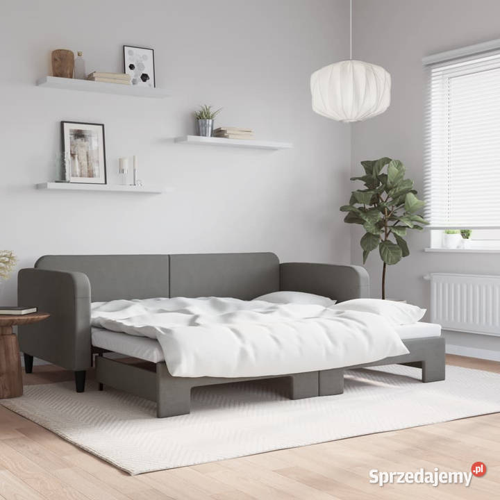 Sofa rozsuwana ciemnoszara tkanina 90x200 Warszawa