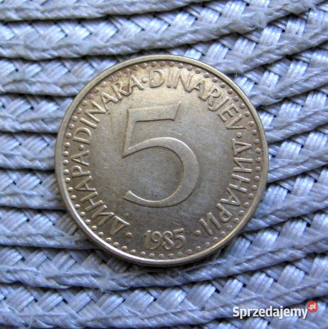 Jugosławia 5 Dinarów 1985r Kalisz