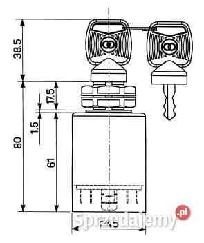 Stacyjka zapłonu 01P2 Cobo 14307000 Kamionna