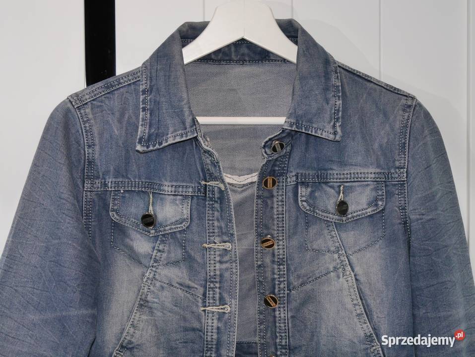 PU Jeans fajna krótka katana rękaw 34 36 S Moda i Styl Wrocław
