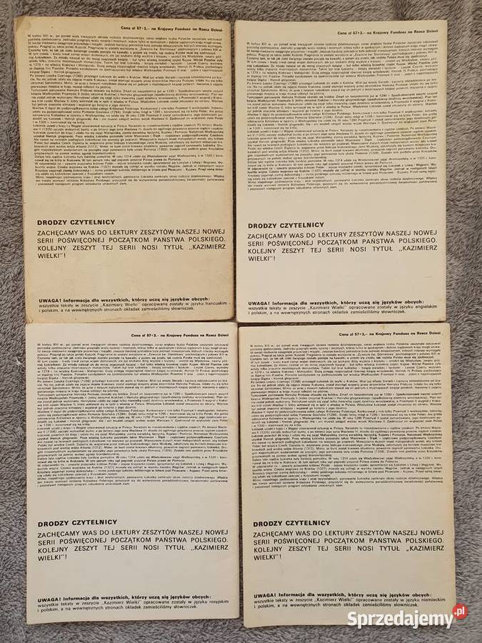 Władysław Łokietek zestaw 4 komiksów rózne Gdynia