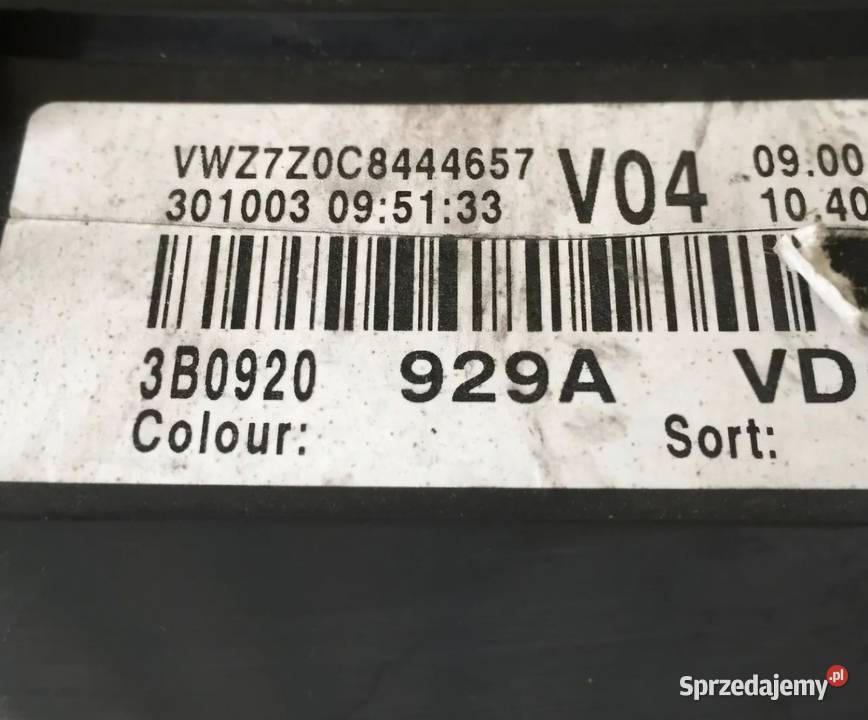 LICZNIK VW PASSAT B5 FL 19 TDI 3B0920929A Liczniki i zegary Działoszyce sprzedam