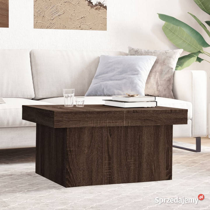 Stolik kawowy brązowy dąb 80x55x40 WM840869 Warszawa