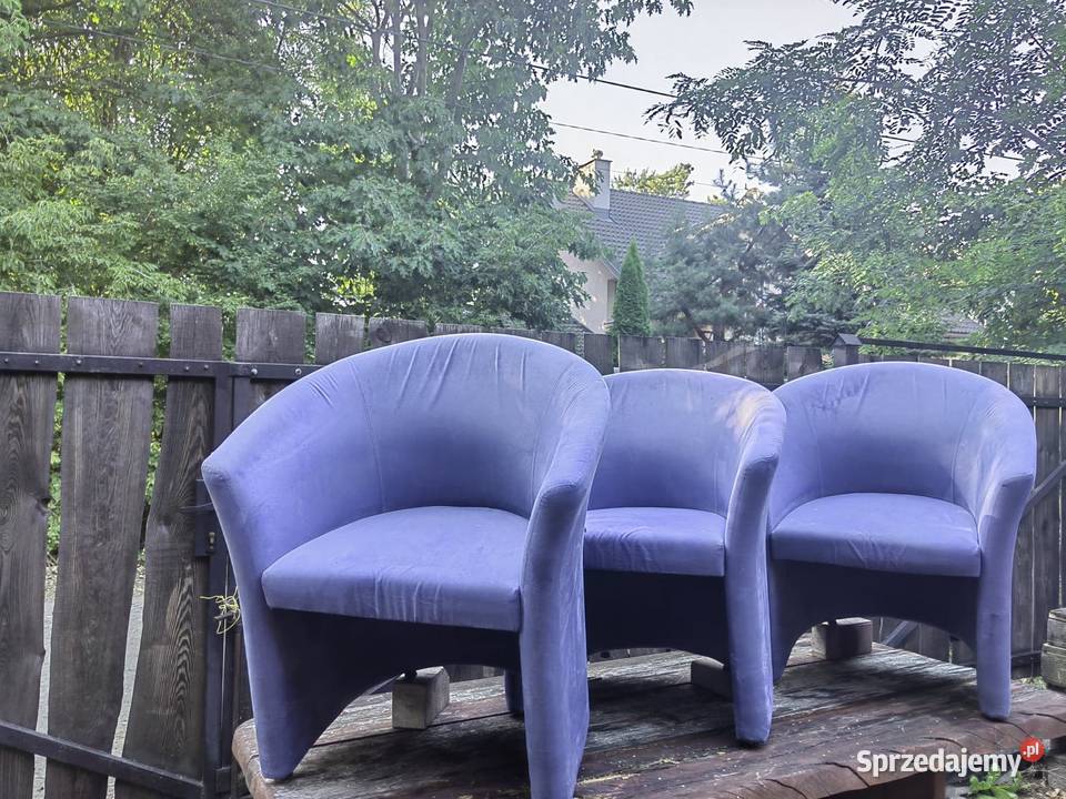 Fotel Tapicerowany Niebieski Meble Jadwisin