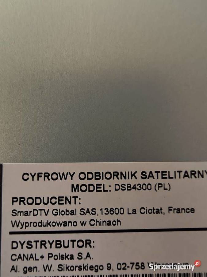 TVBOX Dekoder DSB4300 sprzedam