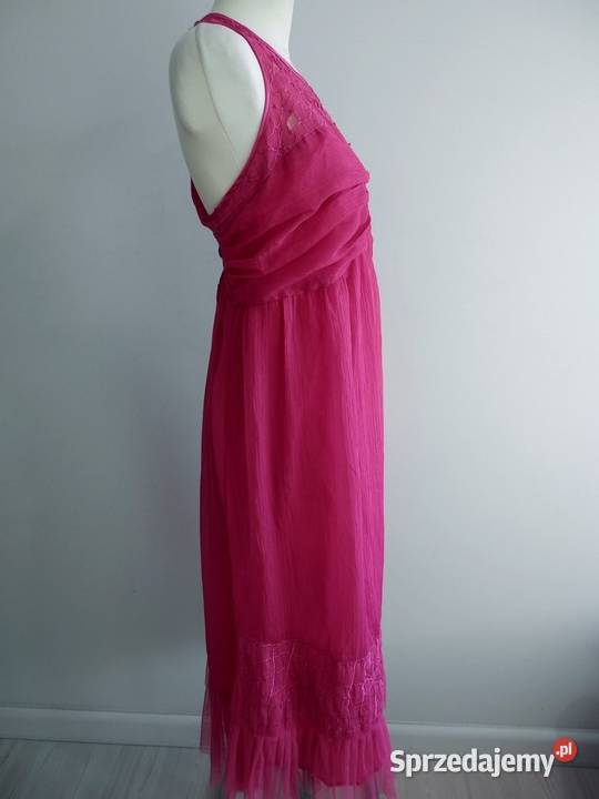 Sukienka Imprezowa Wieczorowa na Wesele Zwiewna Łomża