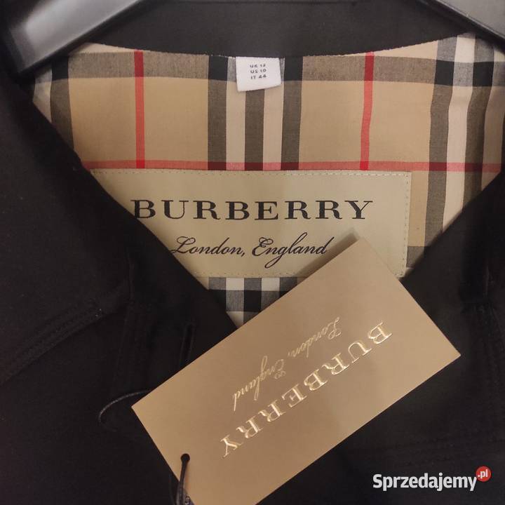 Trencz Burberry czarny 42 Burberry Kurtki i płaszcze Kalwaria Zebrzydowska sprzedam