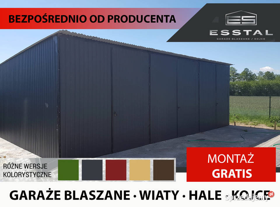 C33 Garaż Blaszany Jednospadowy Garaże Blaszane Gostyń sprzedam