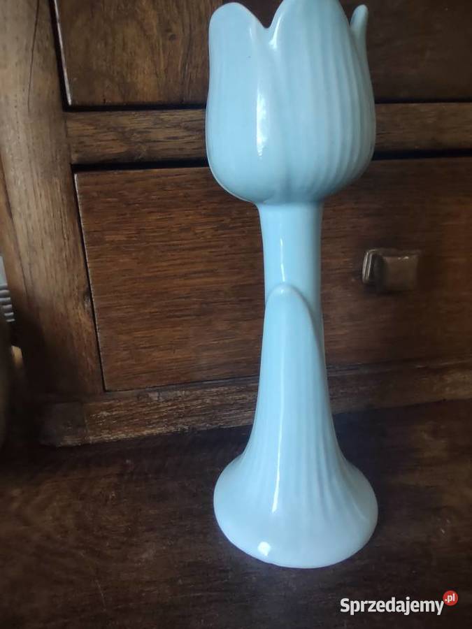 Stara porcelana Francja świecznik tulipan Porcelana i szkło Gniezno