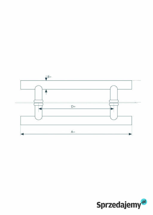 UCHWYT DRZWIOWY poręcz stal nierdzewna 100