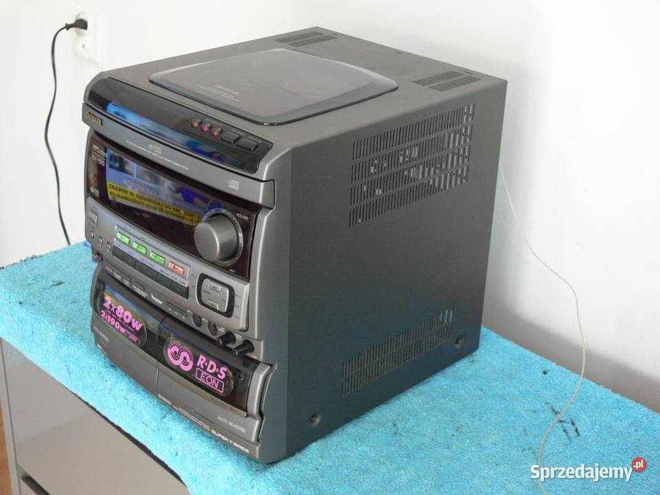 Wieża Aiwa 510 wat AUX CD radio Karaoke mocna Wieże i miniwieże Audio