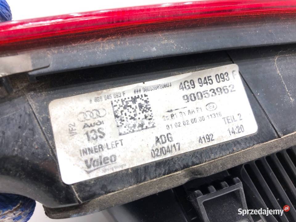 LAMPA TYŁ LEWA WEWNĘTRZNA AUDI A6 C7 4G9945093F