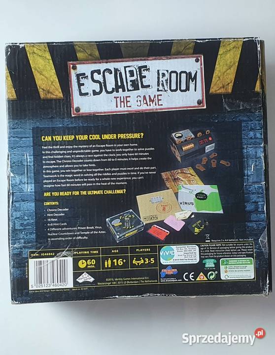 Escape Room the Game gra planszowa 4 scenariusze Grójec