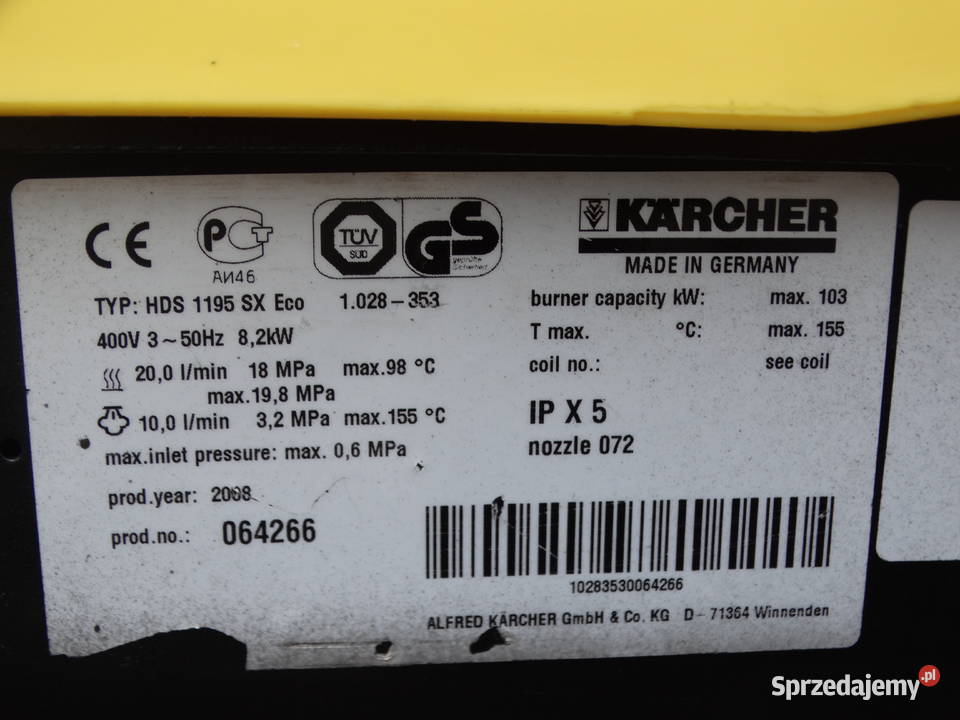 Myjka Ciśnieniowa Karcher HDS 1195 SX ECO zwijak Radom sprzedam