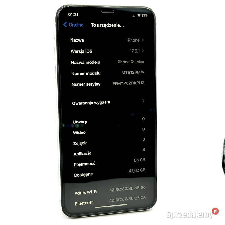 Smartfon iPhone XS 64 GB komplet etui i Warszawa