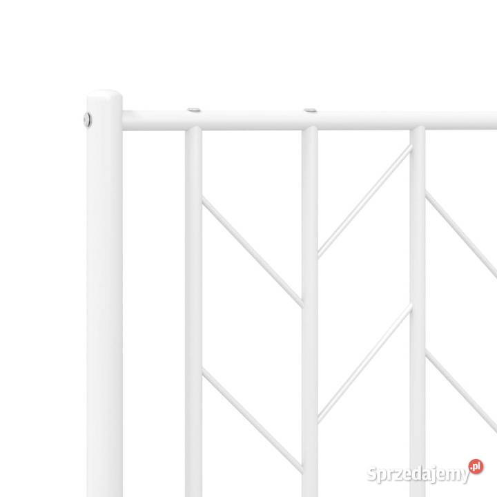 Metalowa rama łóżka z wezgłowiem i zanóżkiem 90cm