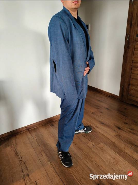 Garnitur męski niebieski 64 7XL Bonprix nowy Suwałki