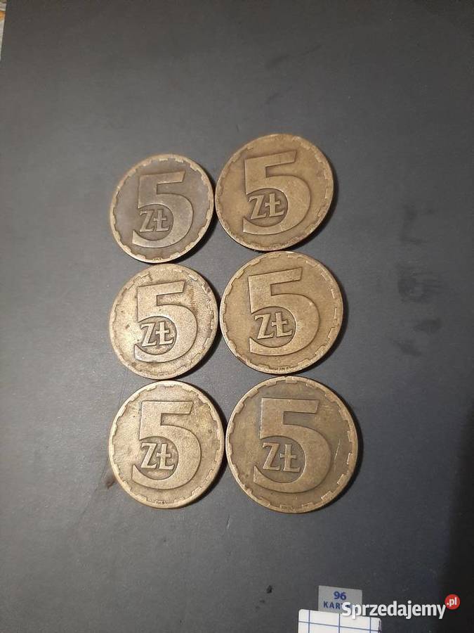 Zestaw 5 1975 r do 1977 z 6 sztuk Bez mennicy Ząbki