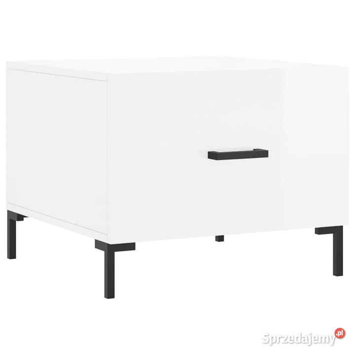 Stoliki kawowe 2 białe z połyskiem 50x50x40 sprzedam