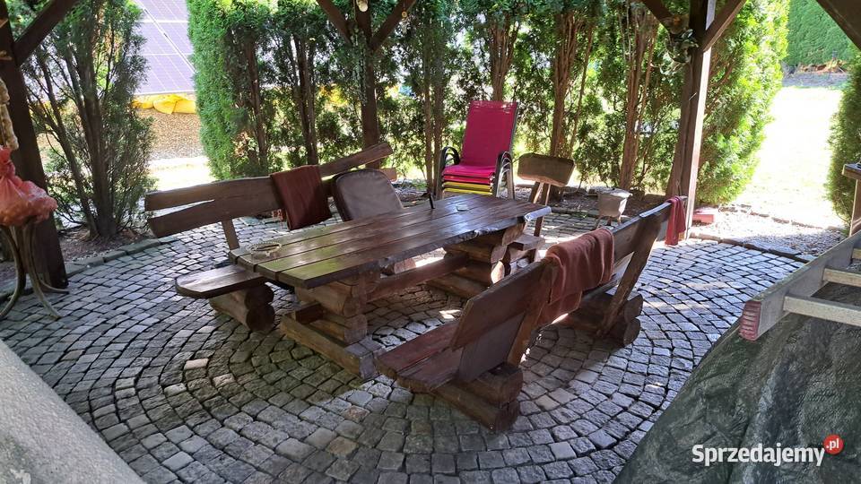 Wiata Altana ogrodowa kompletnaZ meblami tujami śląskie Zabrze