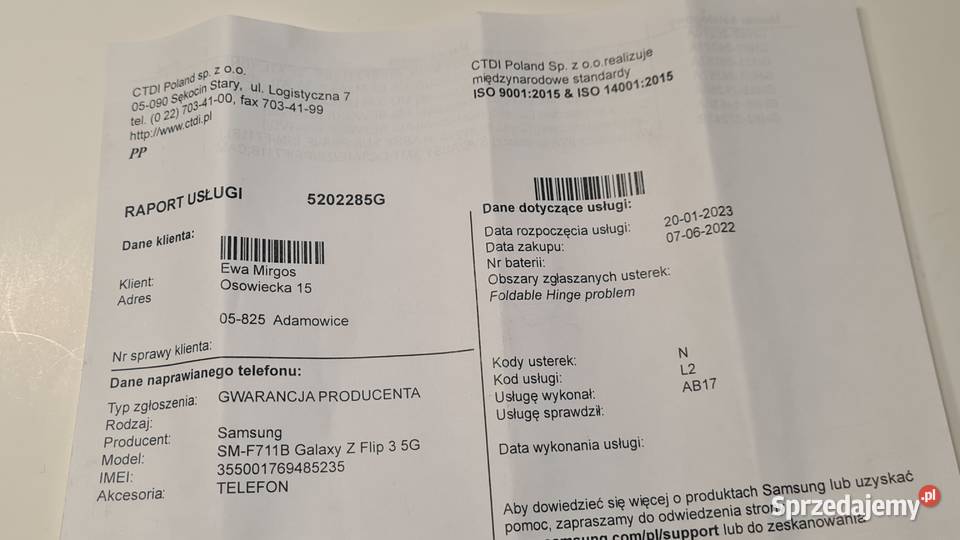 Samsung Galaxy Z FLIP 3 5G Grodzisk Mazowiecki