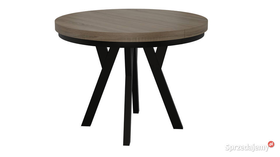 STÓŁ OKRĄGŁY ROZKŁADANY METAL LOFT SALON KUCHNIA Stoliki kawowe i ławy Radomsko
