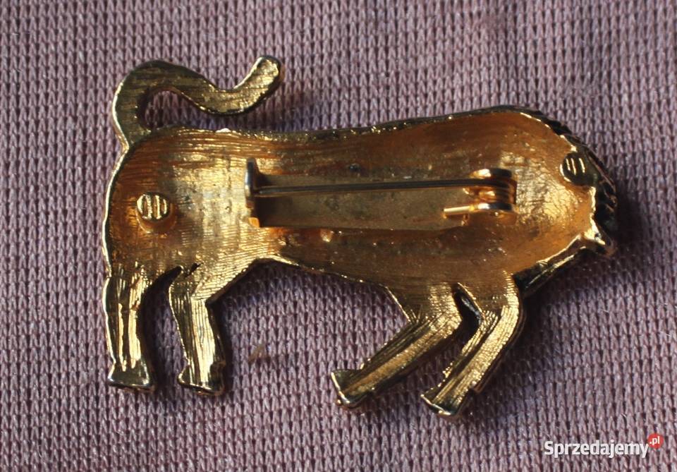 Stara angielska broszka byk Ochojno