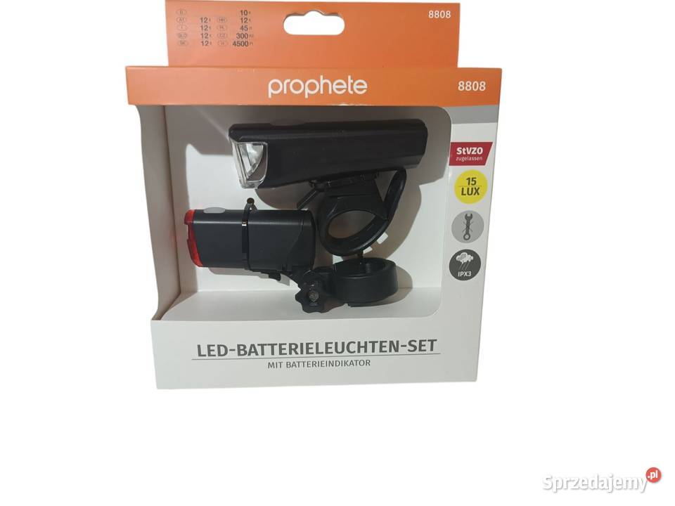Zestaw lamp rowerowych PROPHETE 8808 Katowice