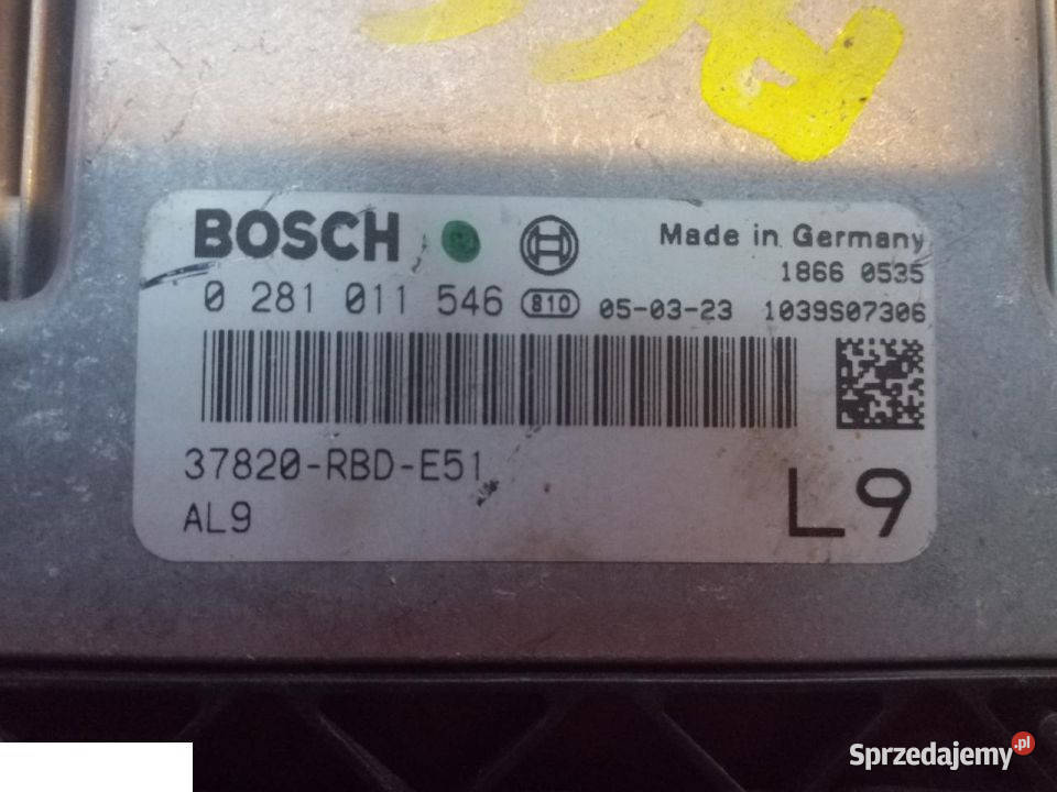 Honda accord VIII komputer sterownik silnika RBD osobowe sprzedam