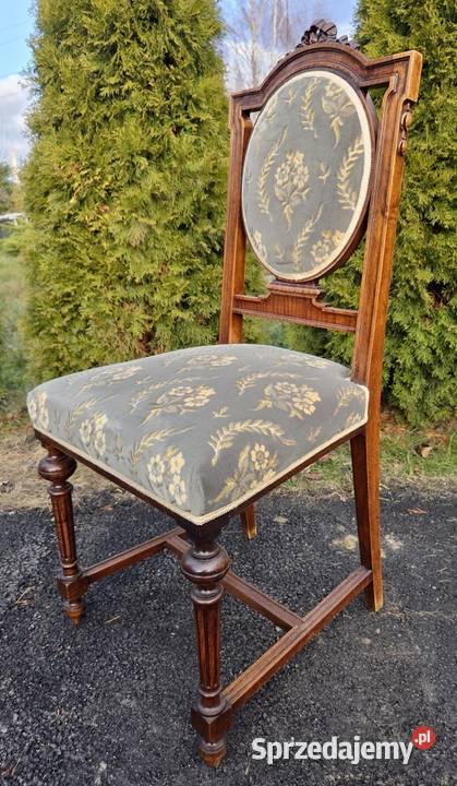 Komplet 6 pięknych orzechowych krzeseł 9288 Szczecin sprzedam