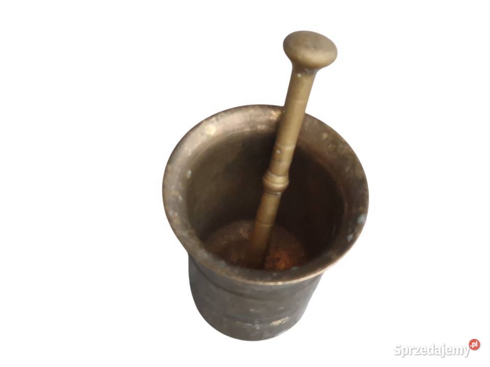 Stary mosiężny moździerz kuchenny lata 4050 śląskie Cieszyn