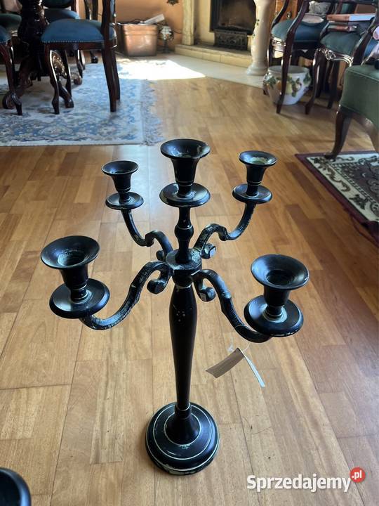 Piękny metalowy świecznik wysoki Gdańsk sprzedam