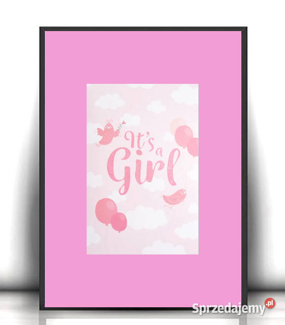 różowy plakat do pokoju dziewczynki obrazek Bydgoszcz sprzedam