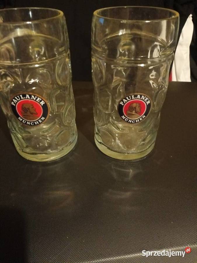 Dwa szklane kufle Porcelana i szkło