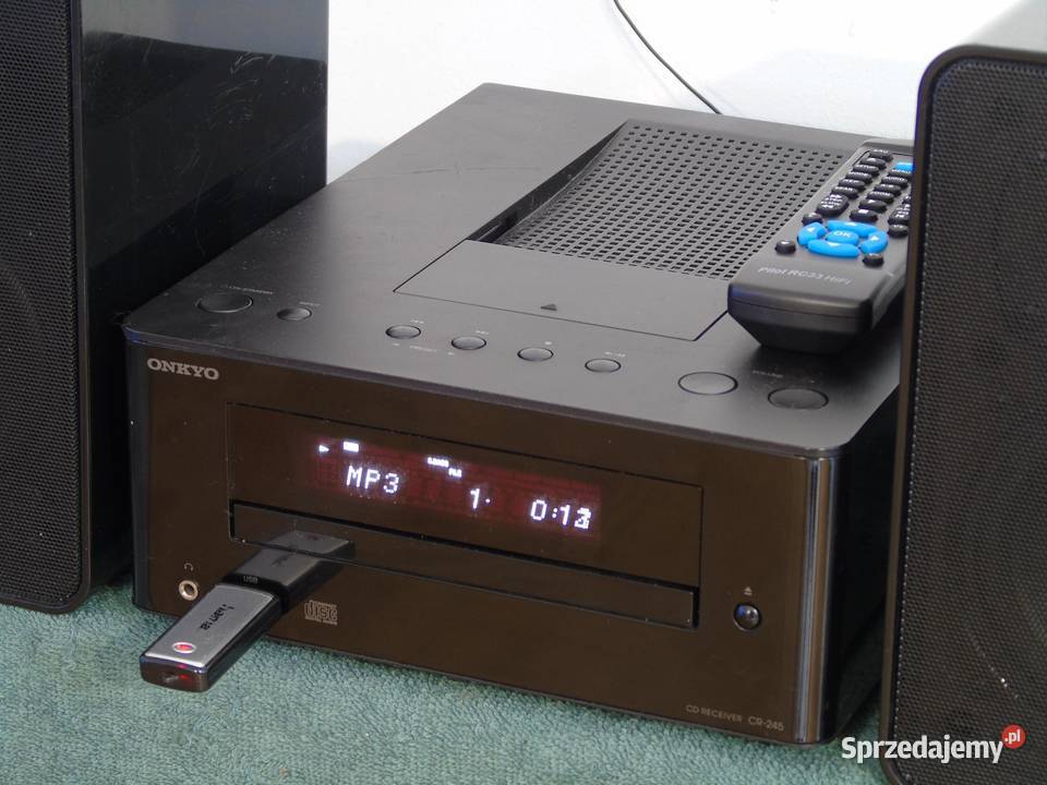 Wieża Onkyo pilot USB mp3 CD RDS AUX kol DOSTAWA