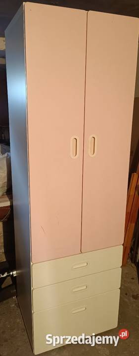 Szafa dziecięca IKEA stuva różowobiała z 3 śląskie Zabrze