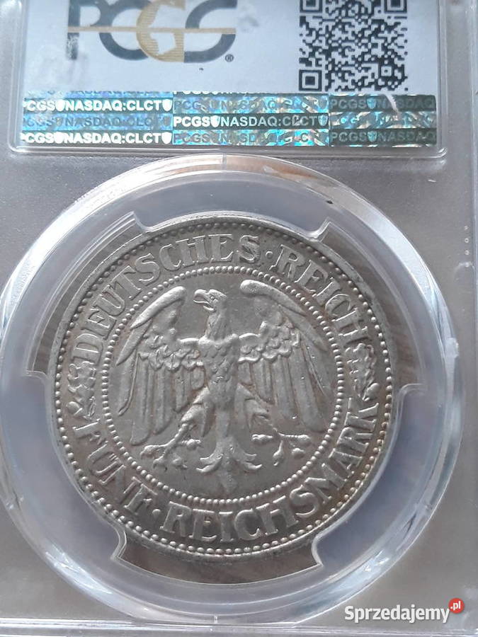 5 Marek WeimarNiemcy 1928 r Dąbmen E PCGS MS 63 Numizmatyka Konin