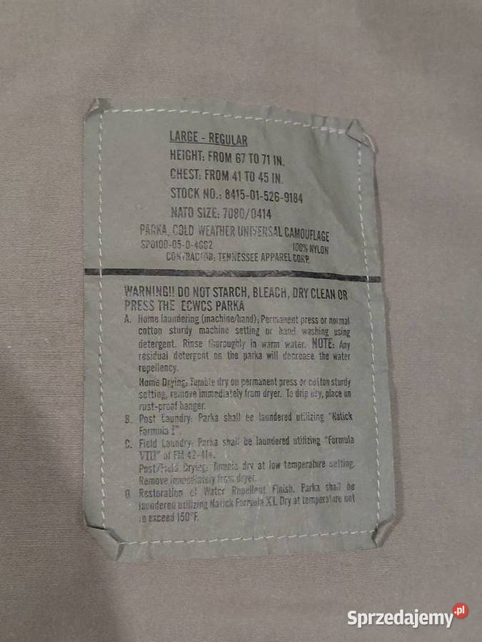 Parka ECWCS gen II UCP ACU Large Regular Militaria Wrocław sprzedam