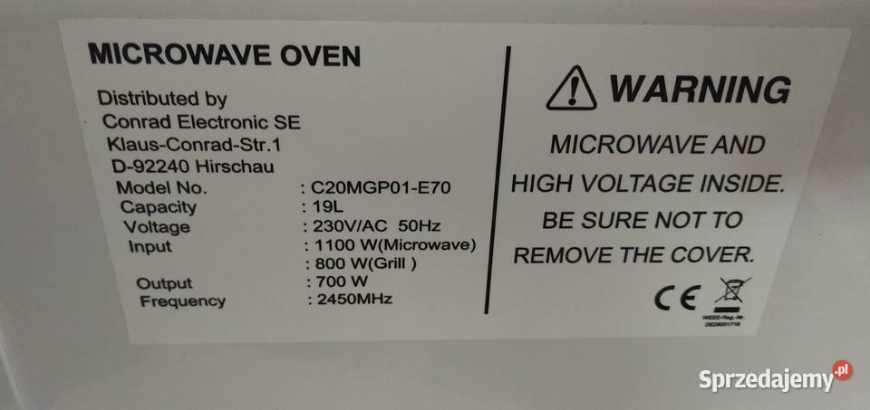 Mikrofalówka 800W śląskie