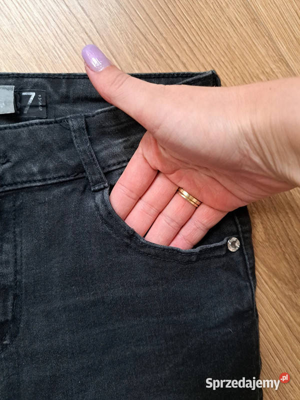 czarne jeansy fb sister skinny low waist r 27 Spodnie Trąbki Wielkie